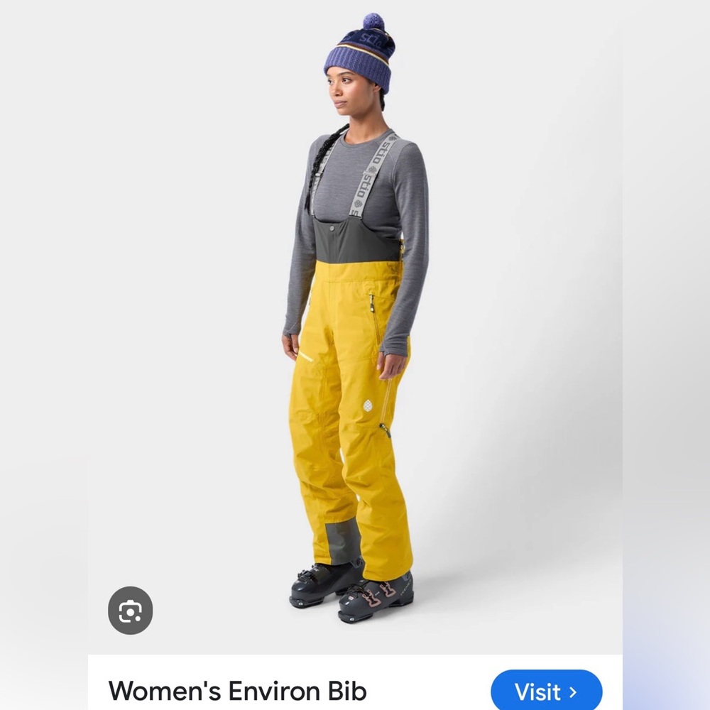 Stio Environ Bib Women’s ski bibs pants saddle rust orange size large reg NEW - Picture 9 of 16